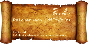 Reichenbach Lóránt névjegykártya