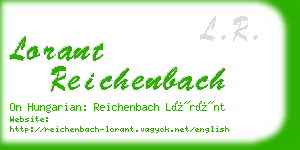 lorant reichenbach business card